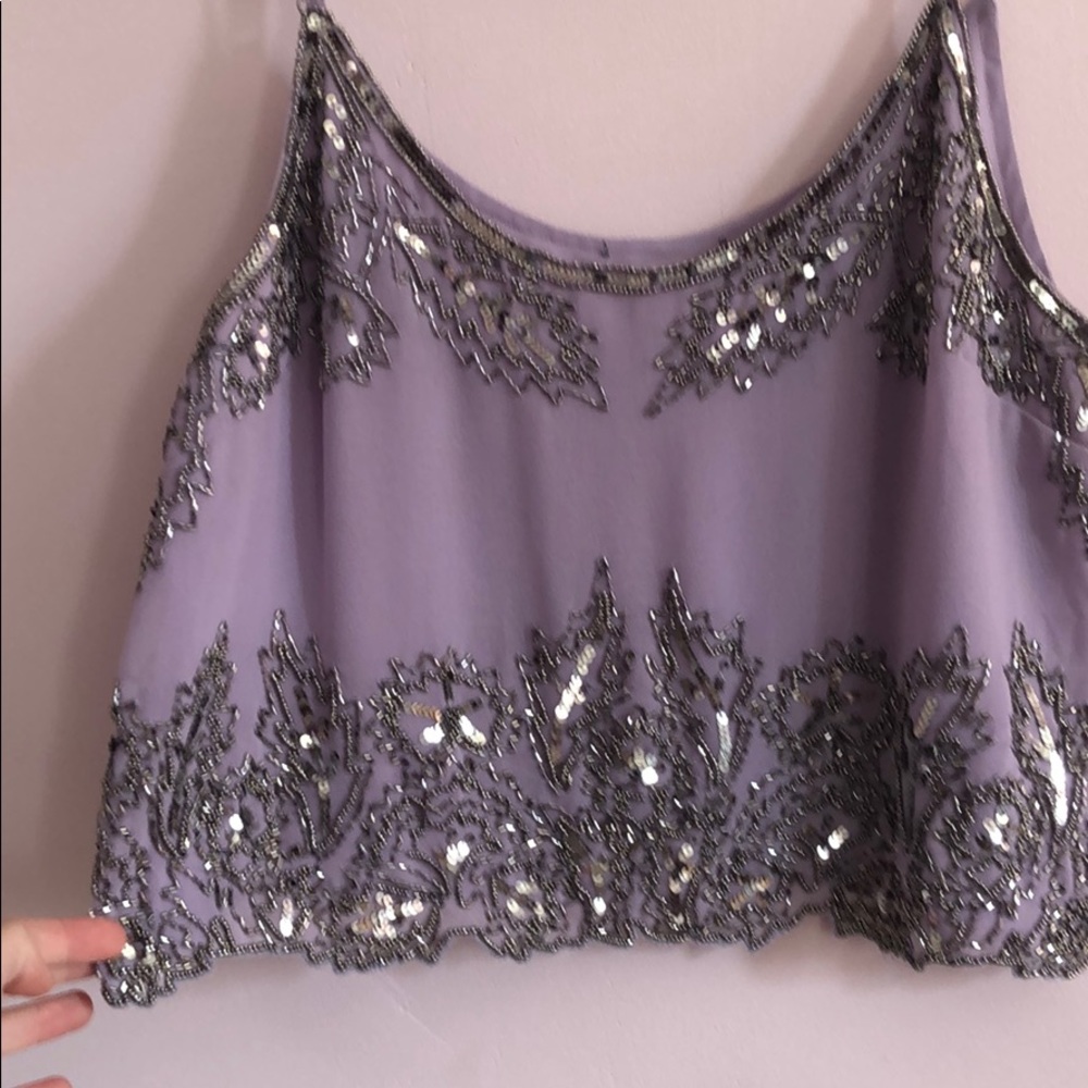 Lilac Jewel Urban Outfitter Adjustable Crop Tank